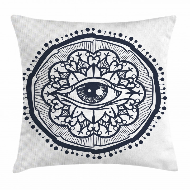 Retro All Seeing Eye Art Pillow Cover