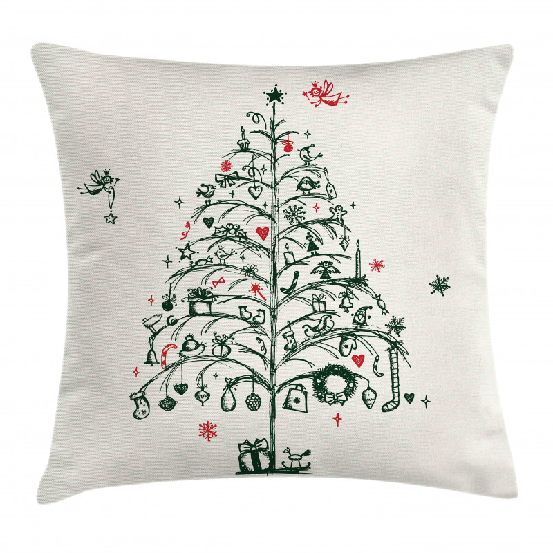 Tree and Fairies Pillow Cover