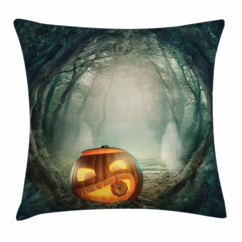 Pumpkin Enchanted Forest Pillow Cover