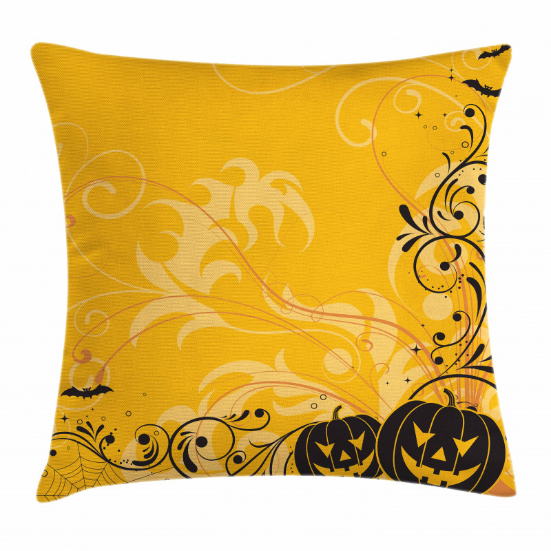 Pumpkins Bats Halloween Pillow Cover