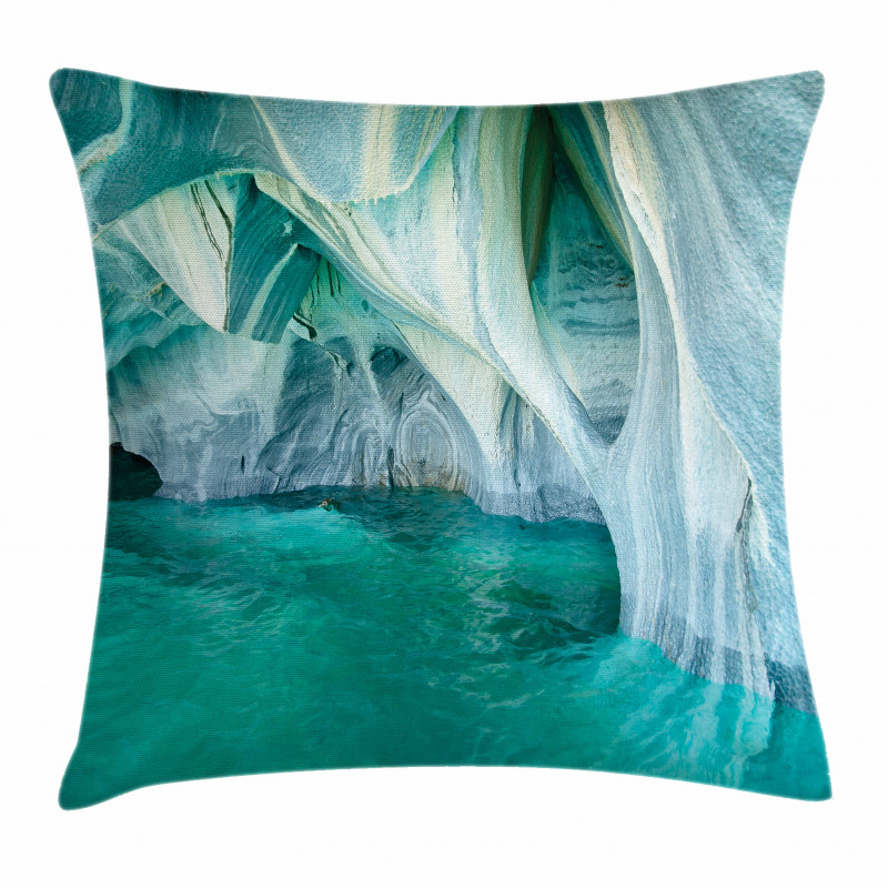 Marble Caves Lake Pillow Cover