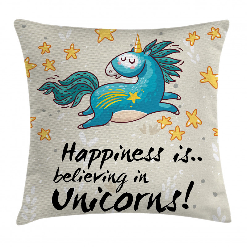 Words Happiness Kids Pillow Cover