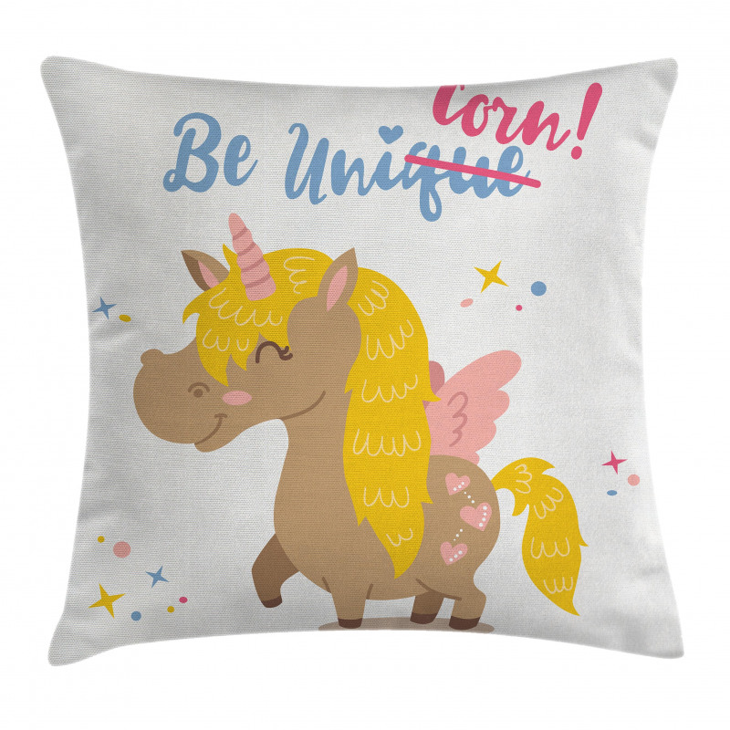 Funny Kids Words Vivid Pillow Cover
