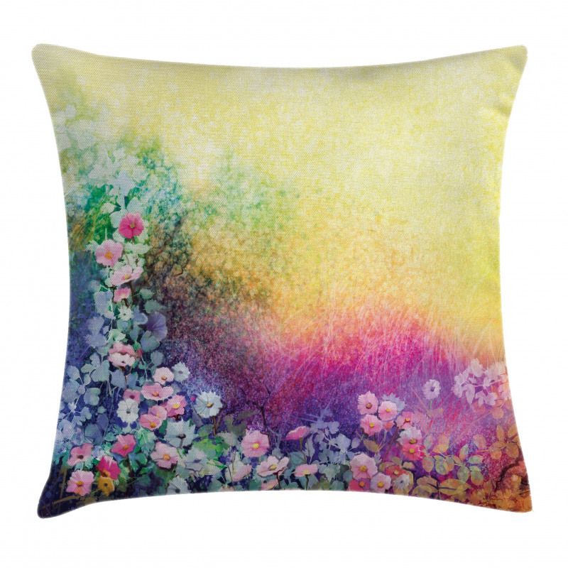 Spring Flowers Ivy Art Pillow Cover