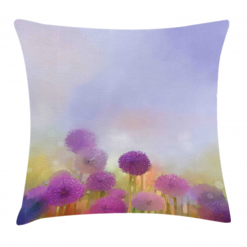 Onion Flowers Pastel Pillow Cover