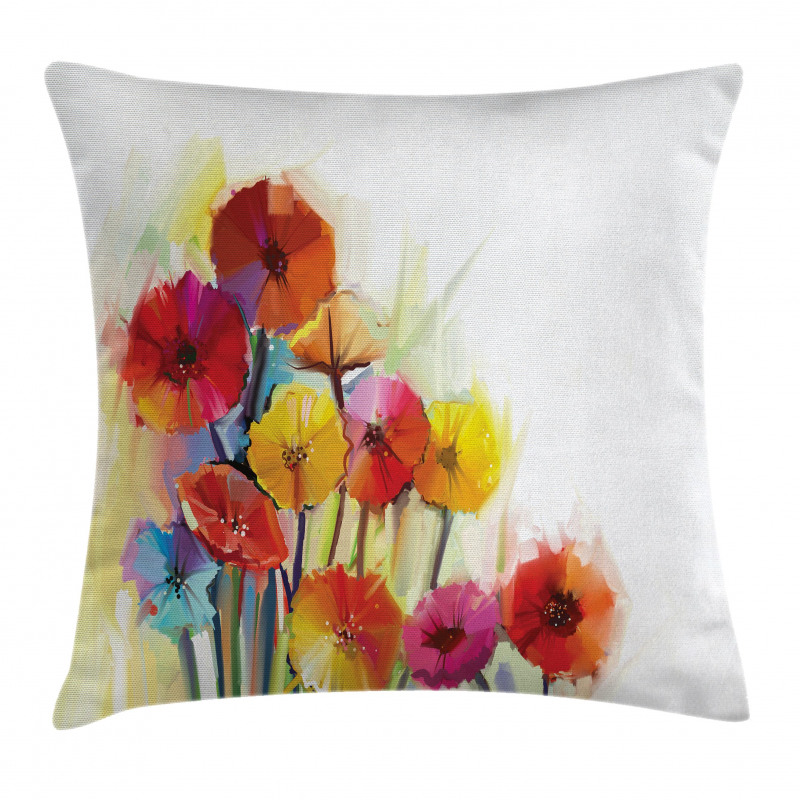 Gerbera Flower Romance Pillow Cover