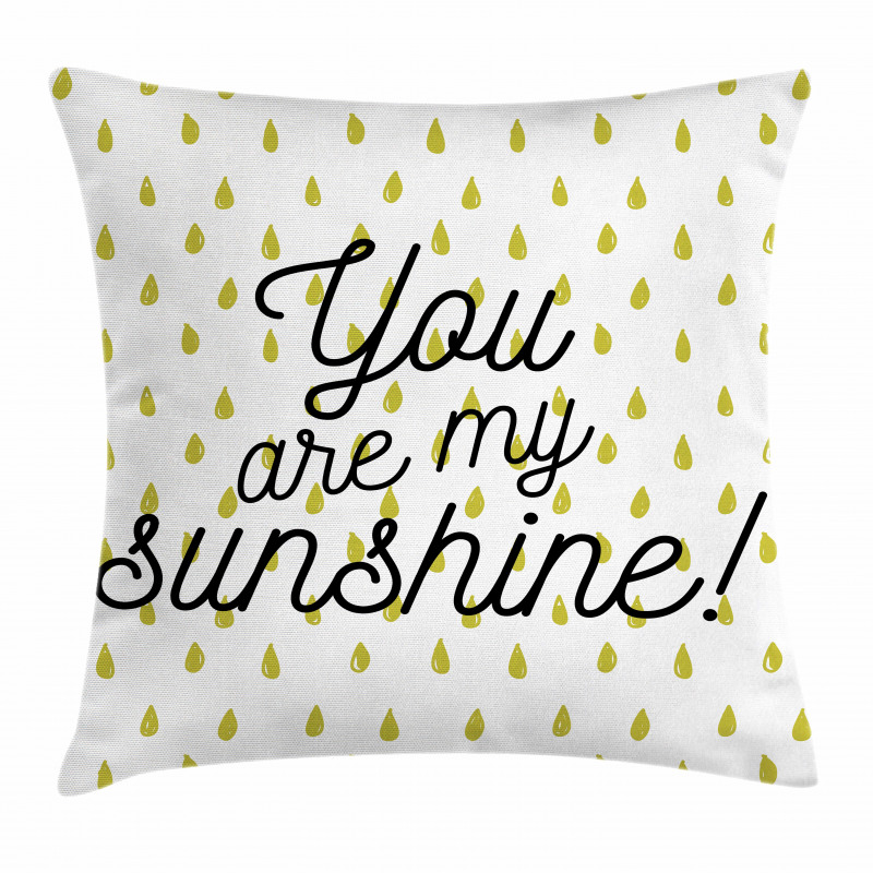 Romantic Green Droplets Pillow Cover