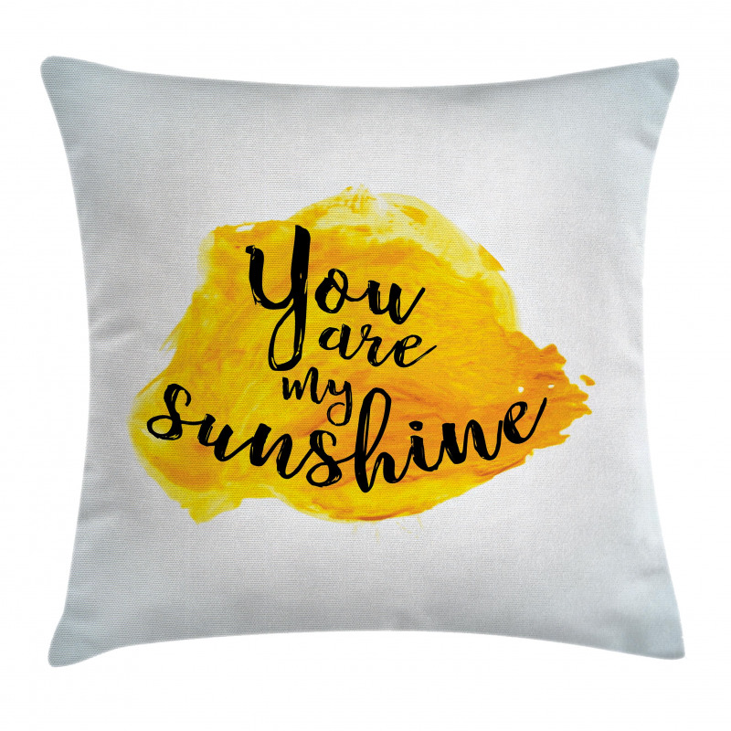 Yellow Grey Romantic Pillow Cover