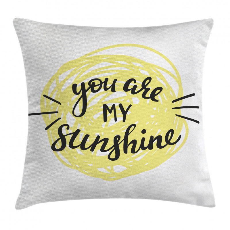 Hand Drawn Sun Romance Pillow Cover