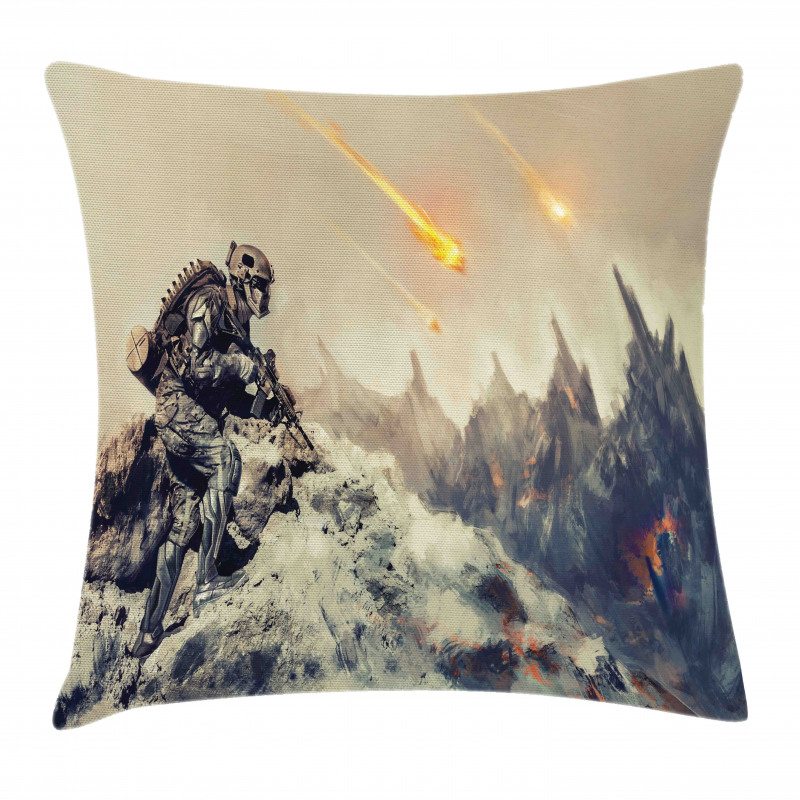 Technology Aliens Theme Pillow Cover