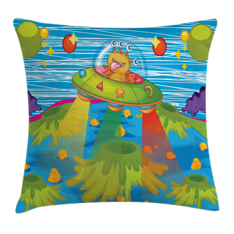 Spaceships Pillow Cover
