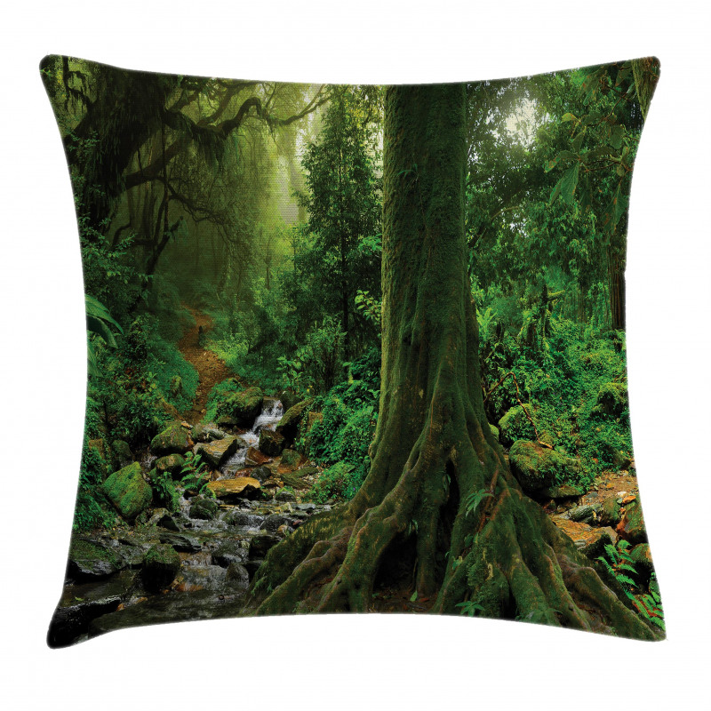 Moss on Trees Stream Pillow Cover