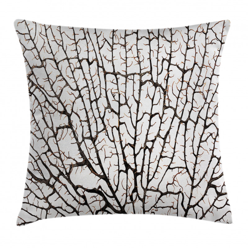 Cracked Branch Brown Pillow Cover