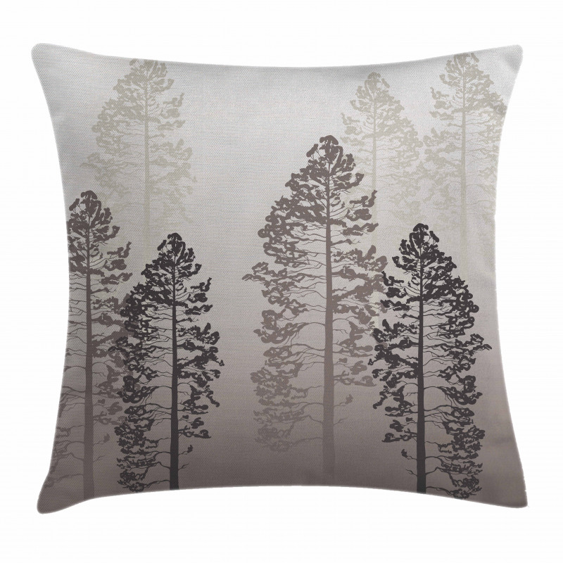 Wild Pine Forest Themed Pillow Cover