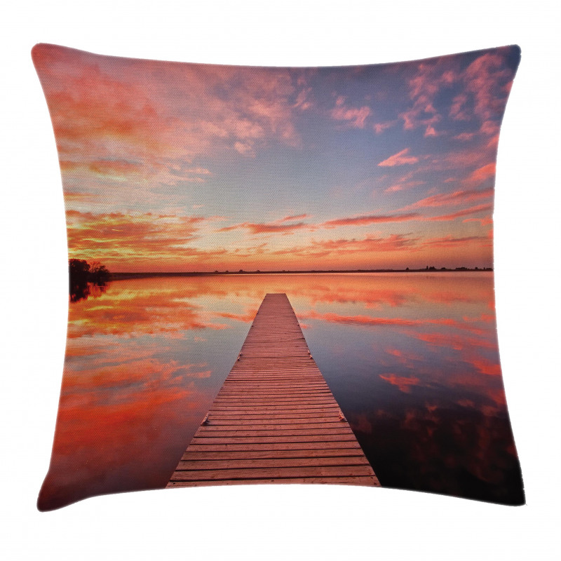 Pathway Sunset at Ocean Pillow Cover