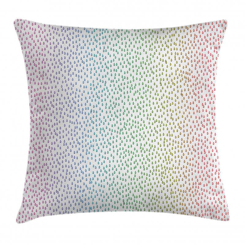 Rainbow Raindrops Pillow Cover