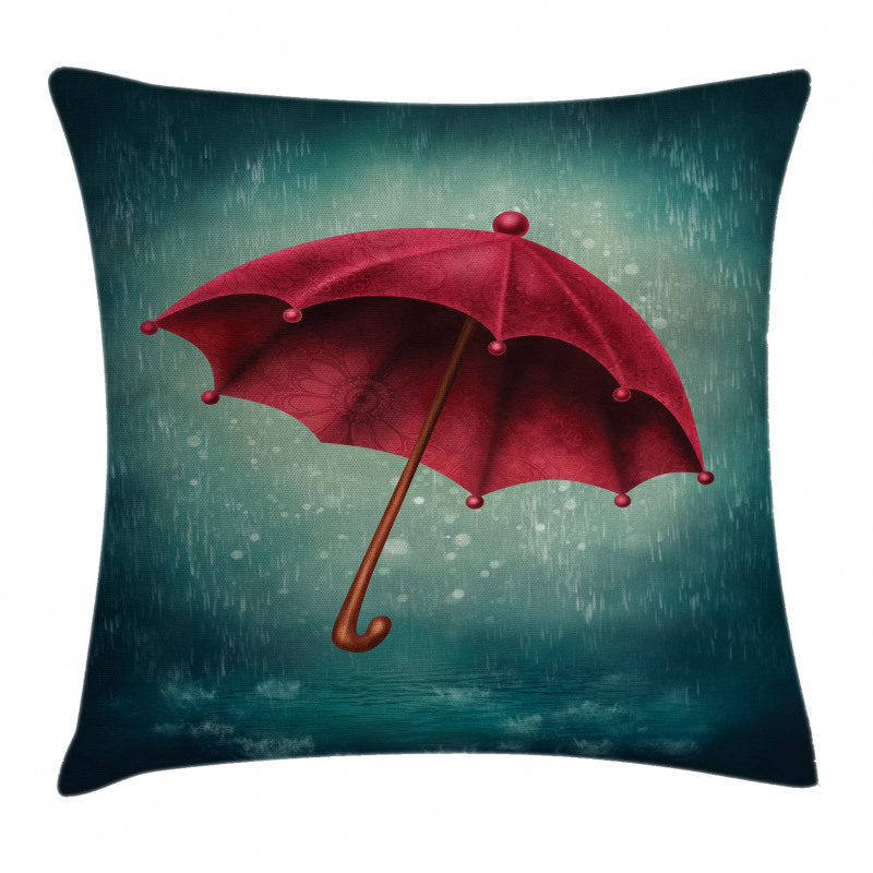 Retro Autumn Umbrella Pillow Cover