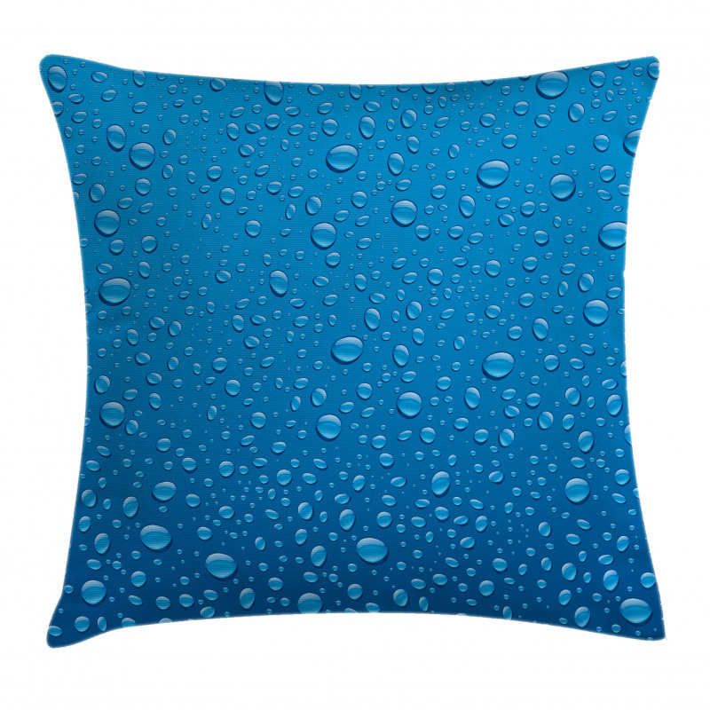 Water Drops Aquatic Rain Pillow Cover