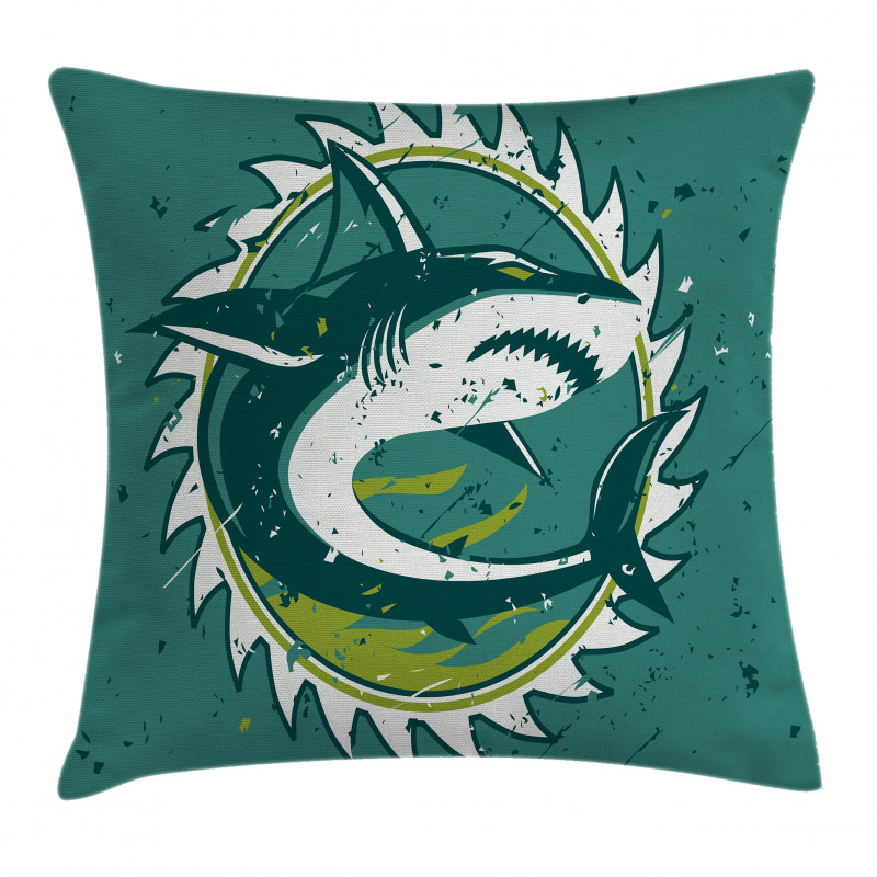 Shark Hunter Marine Art Pillow Cover