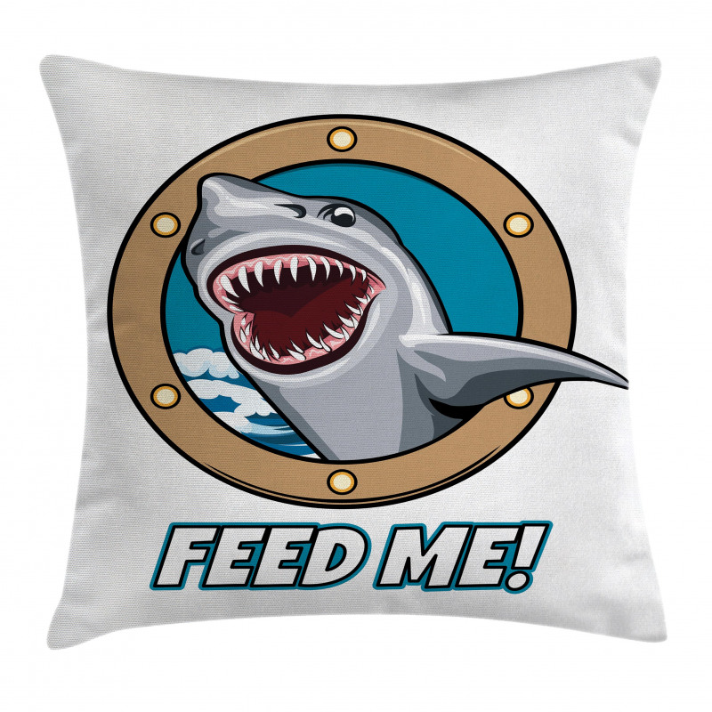 Feed Me Words Shark Pillow Cover