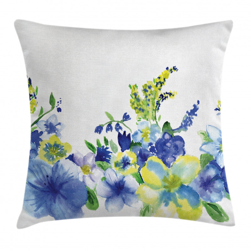 Watercolor Flower Pillow Cover