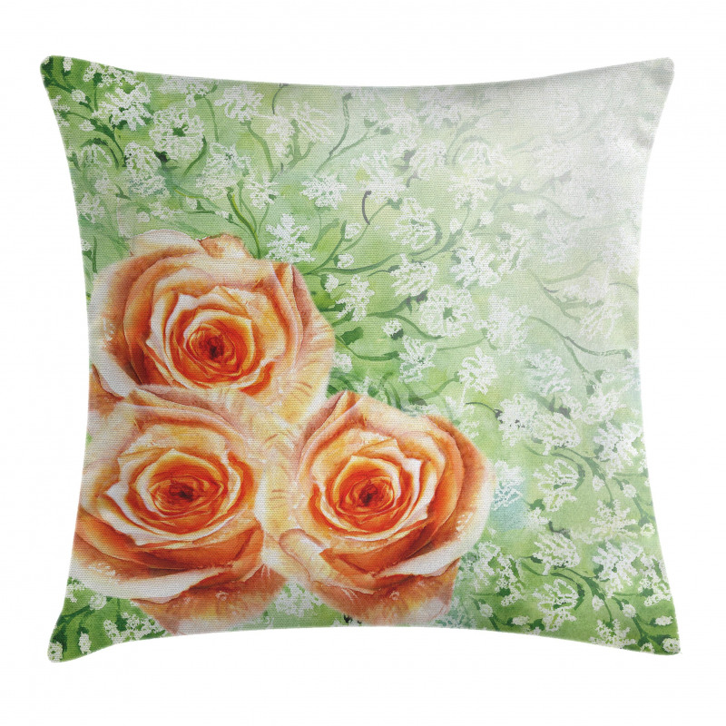 Watercolor Roses Pillow Cover