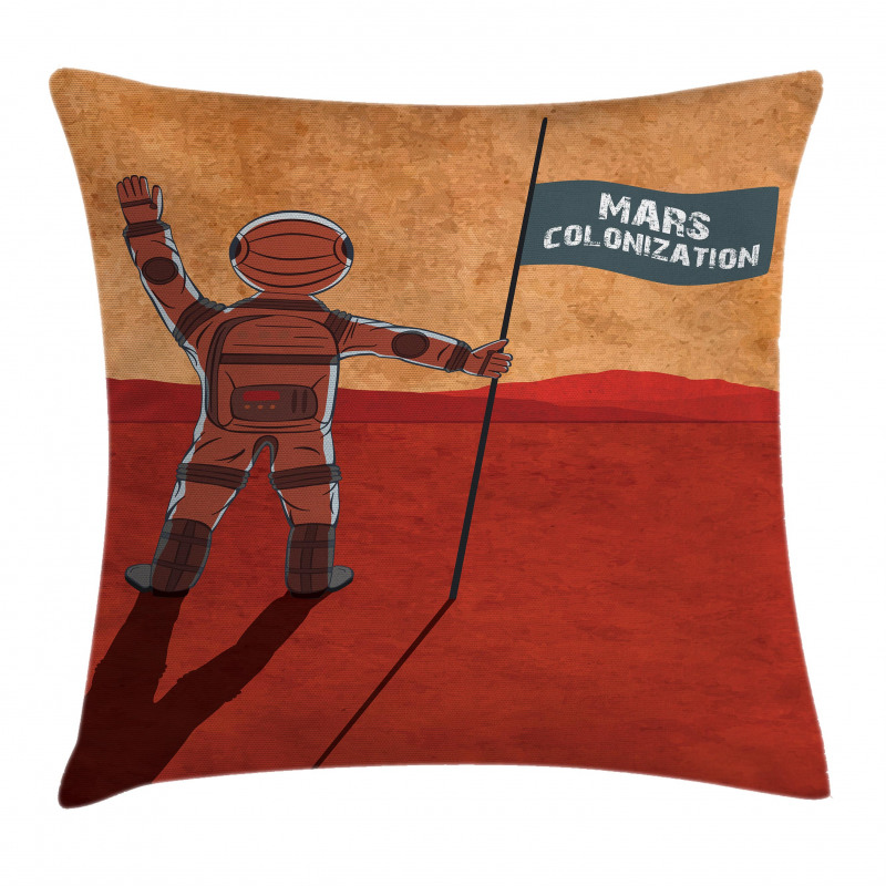 Mars Colonization Space Pillow Cover