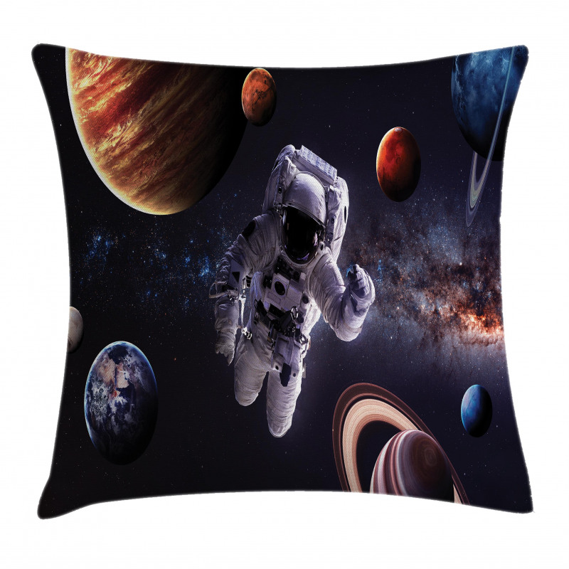 Planets Galaxies Pillow Cover