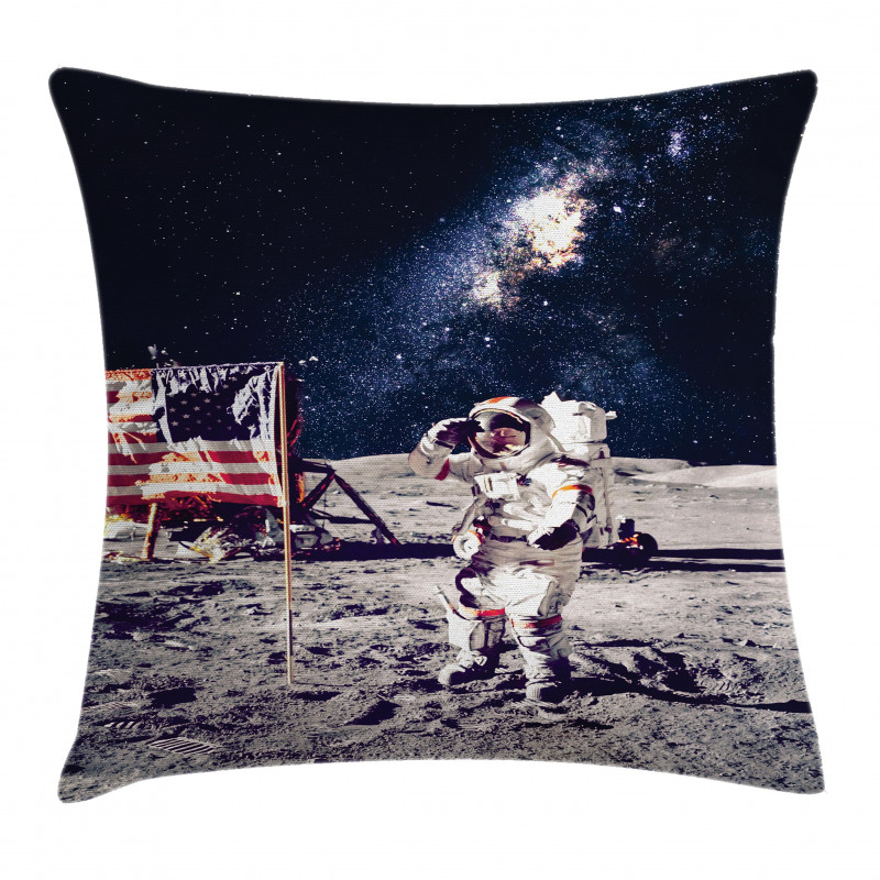 Moon Astronaut Space Pillow Cover