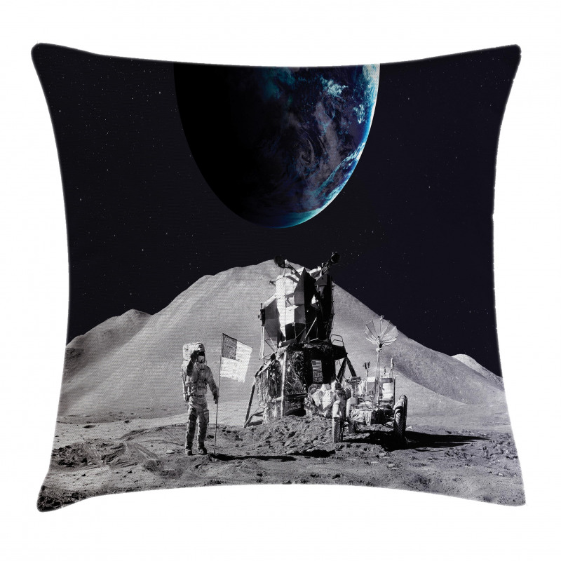 Moon Outer Space Pillow Cover