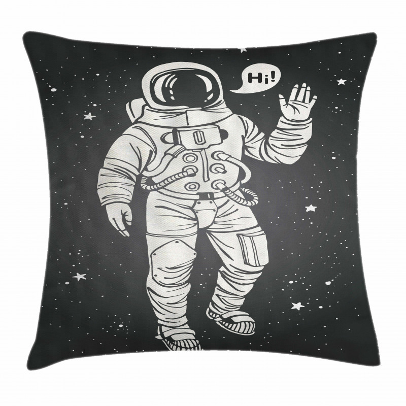 Cartoon Astronaut Space Pillow Cover