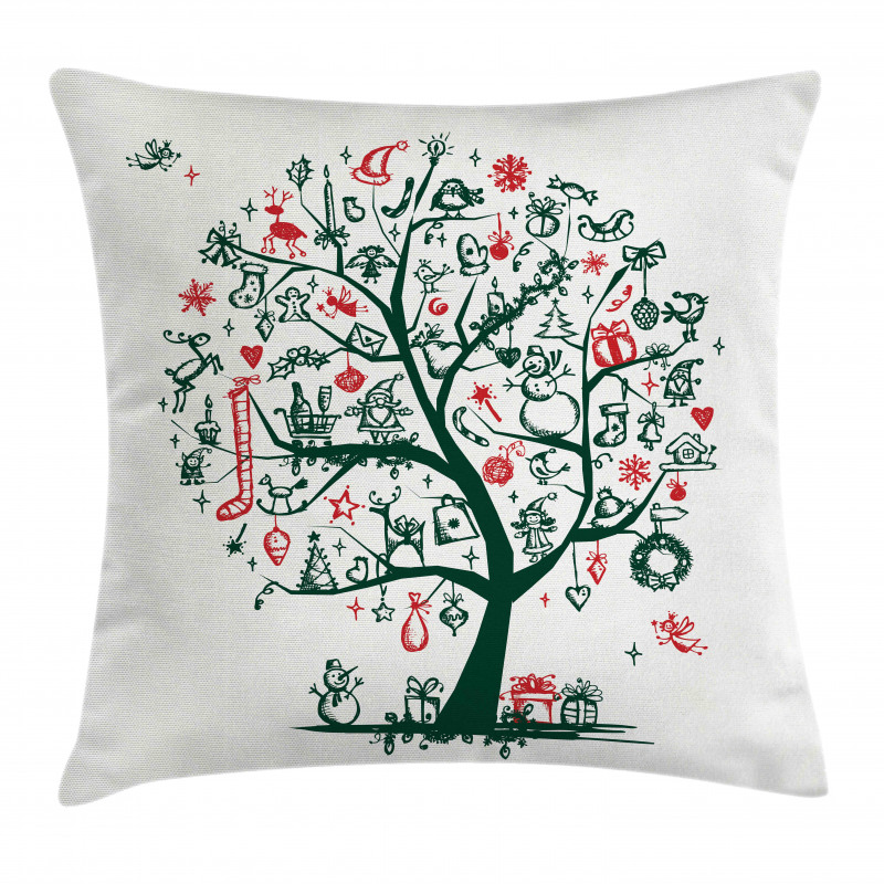 Tree Ornaments Gifts Pillow Cover