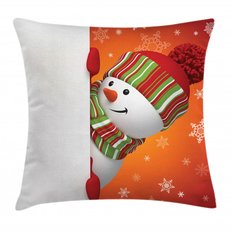 Funny Snowman Santa Pillow Cover