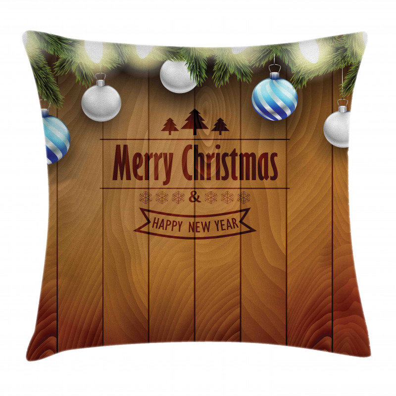 Fairy on Wood Pine Pillow Cover