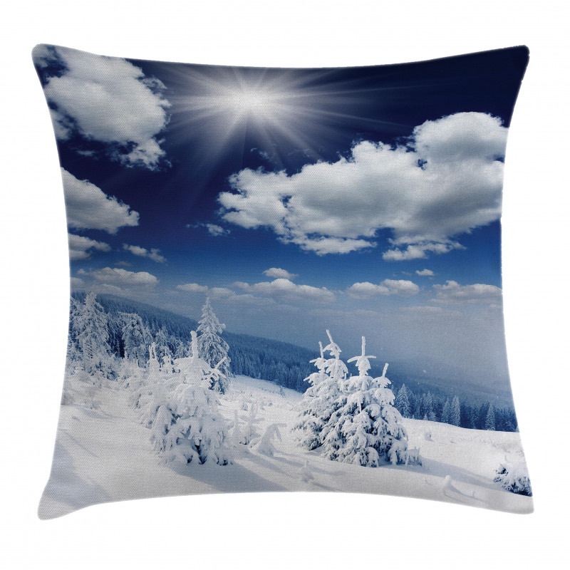 Snow Covered Trees Pillow Cover