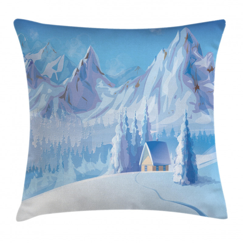 Little House Mountains Pillow Cover