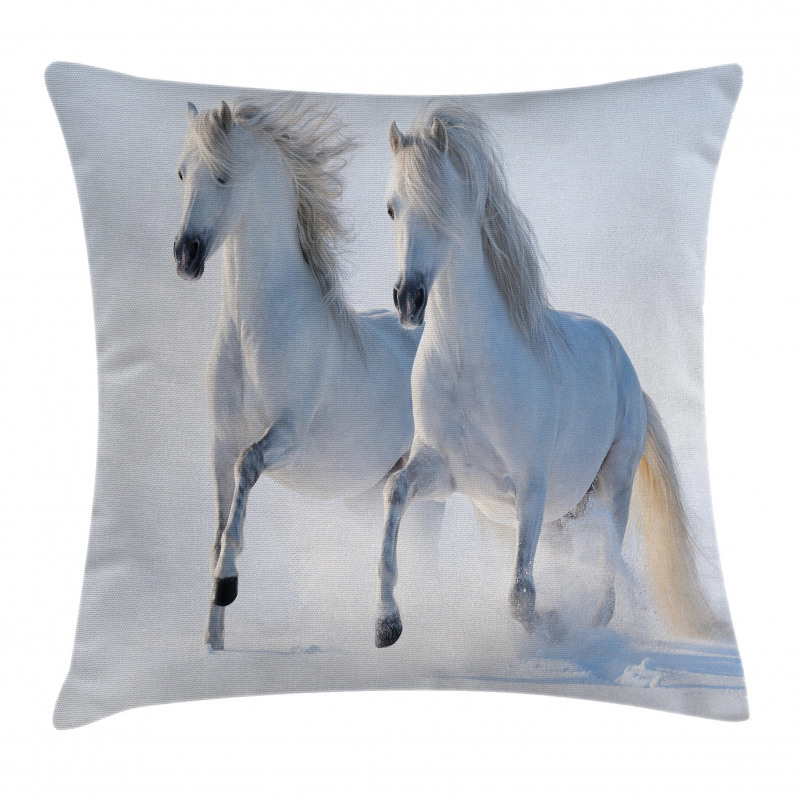 Wintertime Horse Animal Pillow Cover