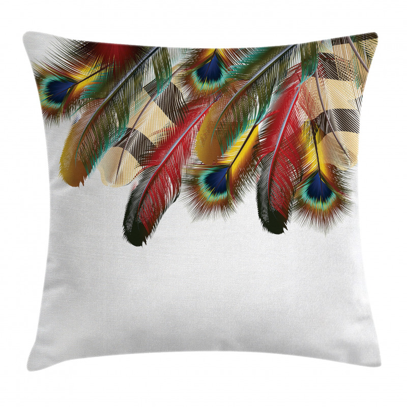 Vibrant Feathers Boho Pillow Cover