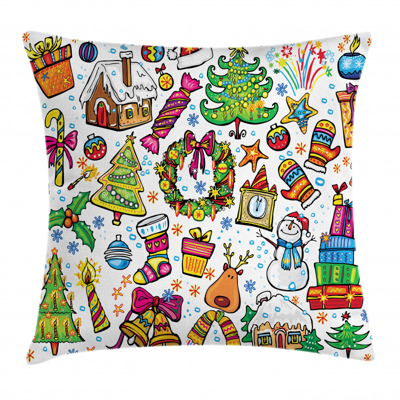 New Year Candies Pillow Cover