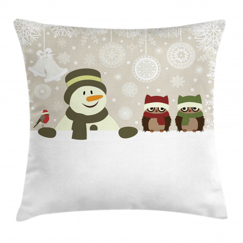 Snowflake Winter Day Pillow Cover