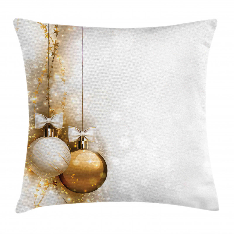 New Years Ribbon Pillow Cover