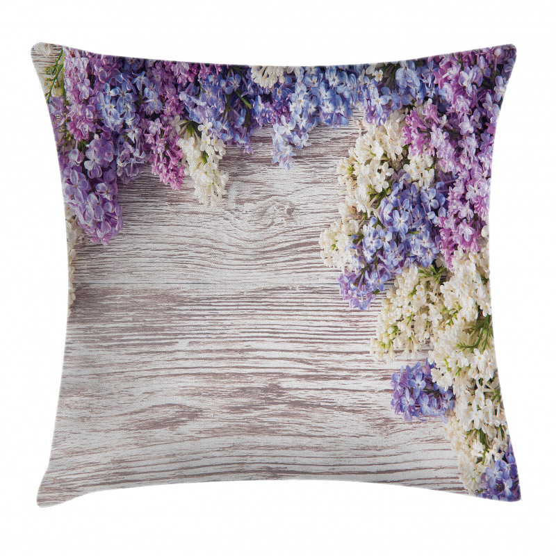 Lilac Flowers Bouquet Pillow Cover