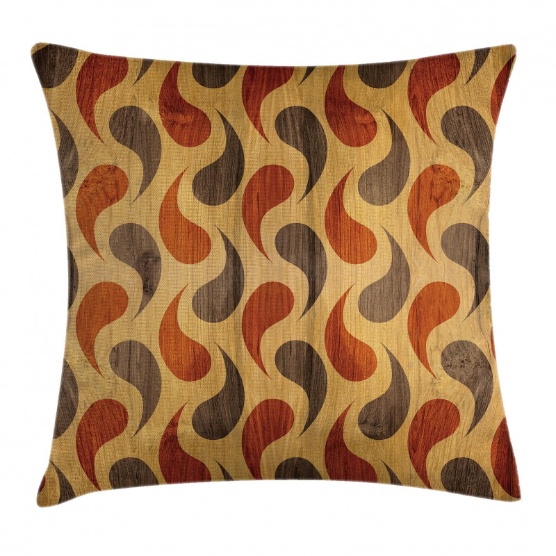 Tiling Wavy Shapes Pillow Cover