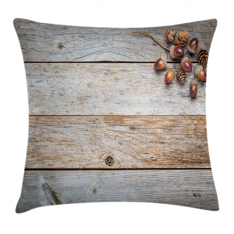 Acorns and Cons Timber Pillow Cover