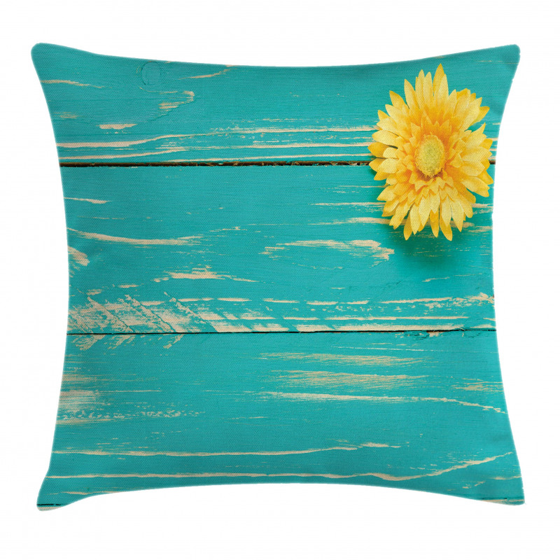 Wooden Spring Floral Pillow Cover