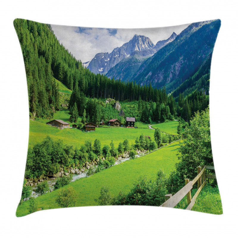 Alpine Scenery Pastoral Pillow Cover