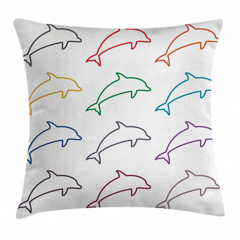 Jumping Dolphins Pillow Cover