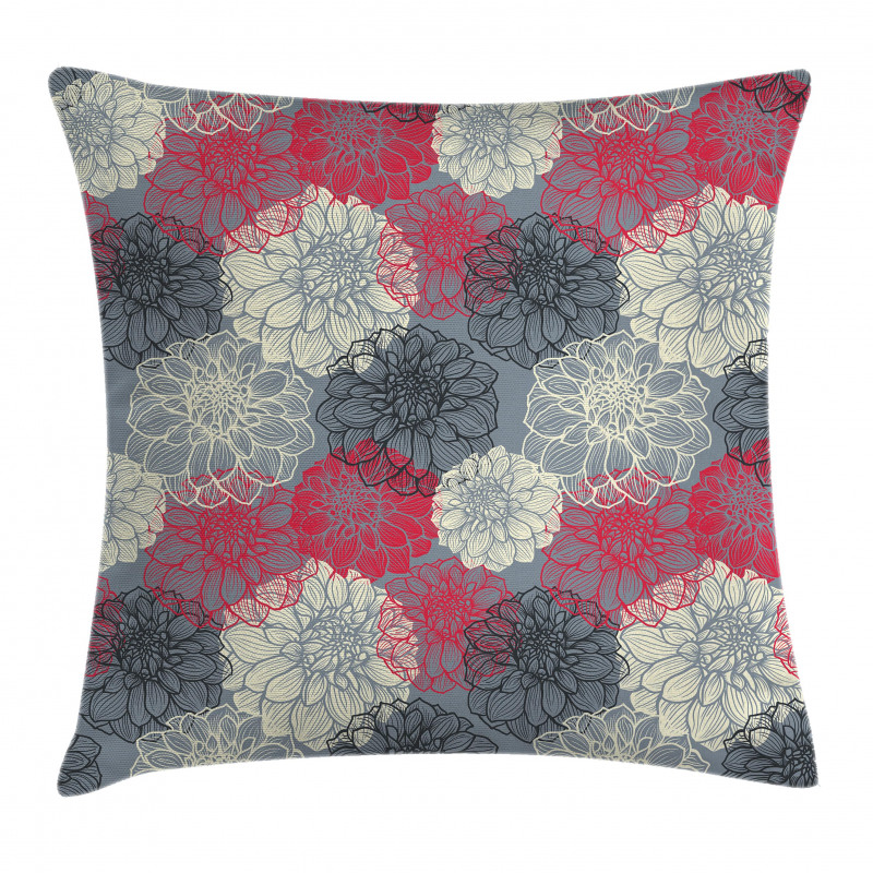 Hand Drawn Floral Art Pillow Cover