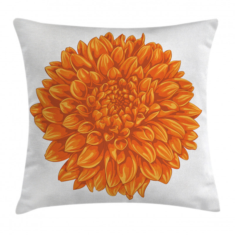 Dahlia Flower Floral Pillow Cover