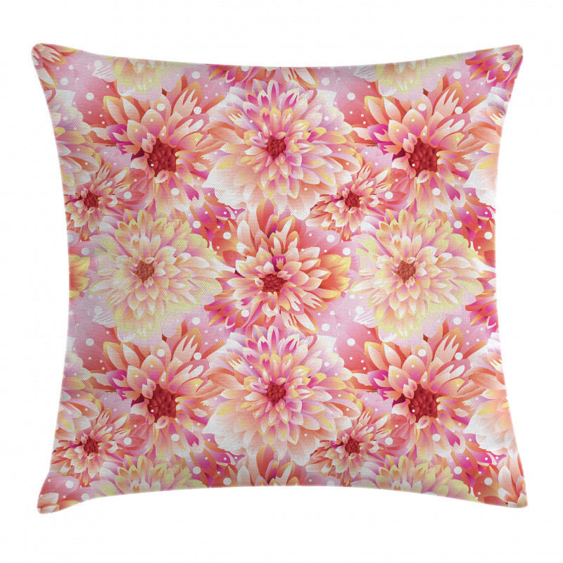 Dahlias Floral Pillow Cover